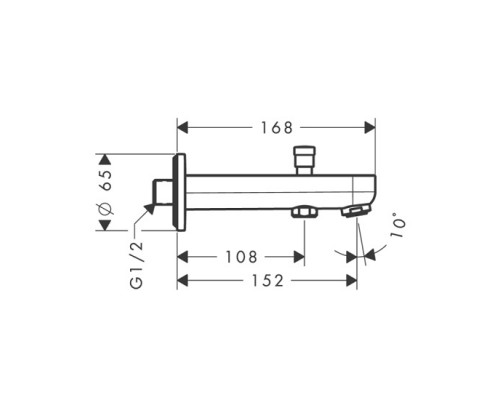 Hansgrohe 31417000 Metris S Излив на ванну 152 мм