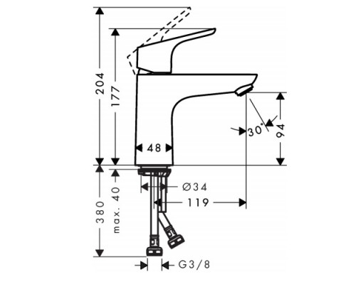 Hansgrohe 31517000 Focus Смеситель для раковины