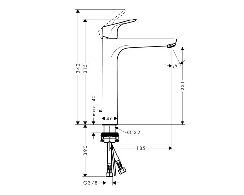Hansgrohe 31531000 Focus смес/для рак 230 chrom