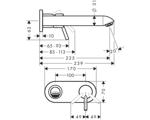 HANSGROHE Talis Смеситель для раковины
