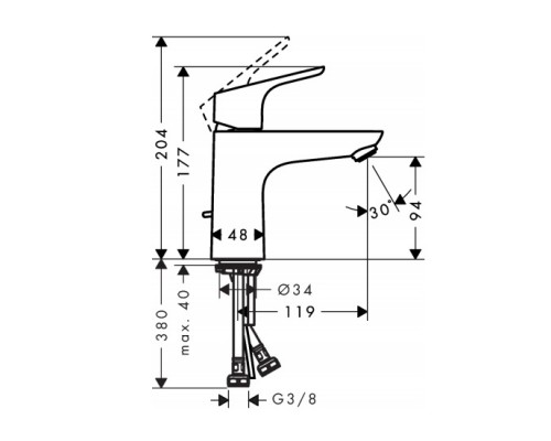 Hansgrohe 31621000 Focus Смеситель для раковины