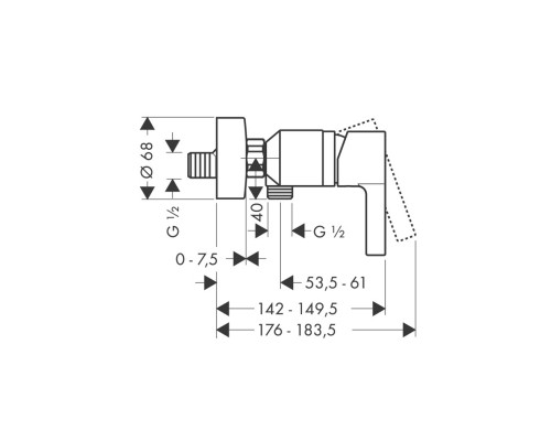 Hansgrohe 31660000 Metris S Смеситель для душа