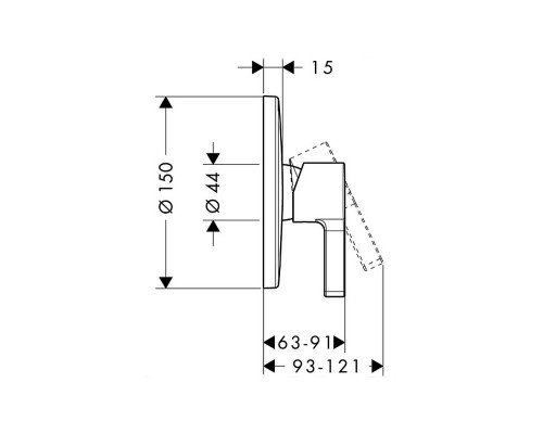 Hansgrohe 31665000 Metris S Смеситель для душа