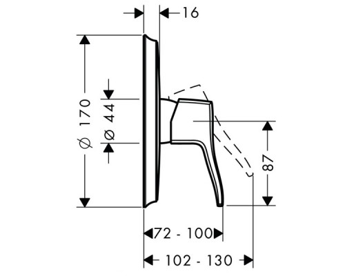 Hansgrohe 31676000 Metris Classic Смеситель для душа