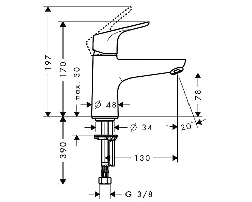 Hansgrohe 31931000 Focus Смеситель Monotrou