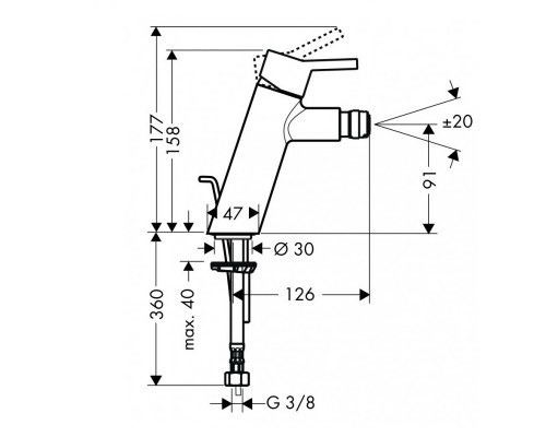 HANSGROHE Talis Смеситель для биде