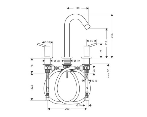 HANSGROHE Talis Смеситель для раковины