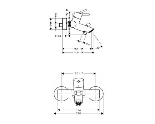 HANSGROHE Talis Смеситель для ванны