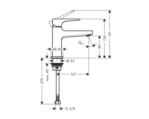 Hansgrohe 32501000 Metropol кран д/раков.д/холод.воды