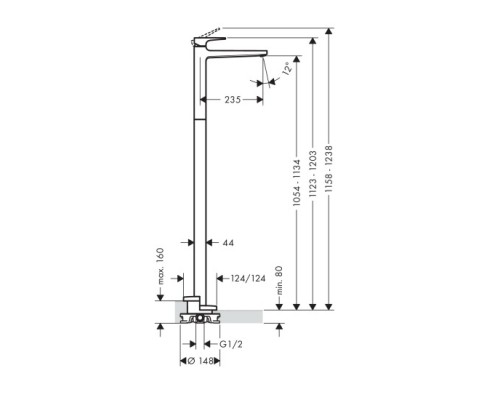 Hansgrohe 32530000 Metropol смесит.д/раков.однорыч.,ВМ