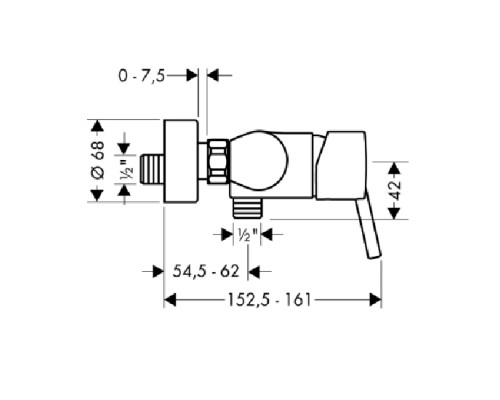 Hansgrohe 32620000 Talis S Смеситель для душа