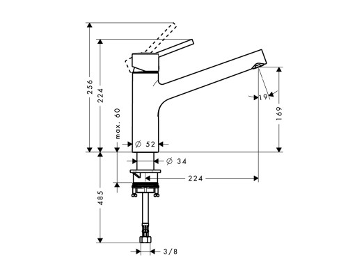 Hansgrohe 32851000 Talis S Смеситель для кухни