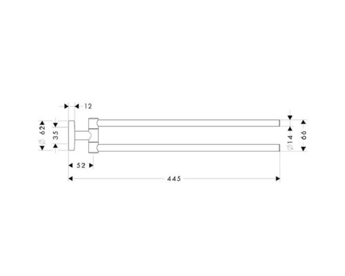 HANSGROHE Logis 40512000 полотенцедержатель двойной повторный