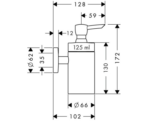Hansgrohe 40514000 Logis Диспенсер для жидкого мыла