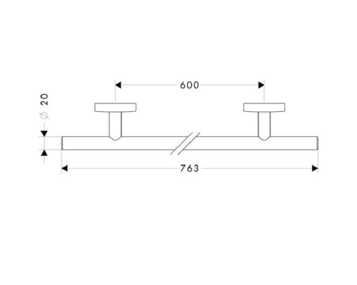 Hansgrohe 40516820 Logis Bath towel holder 600mm BN