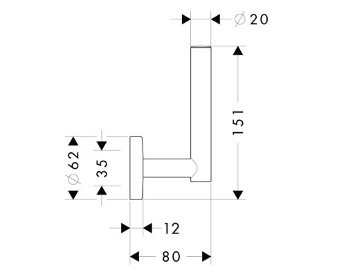 HANSGROHE Logis 40517000 держатель запасного рулона бумаги