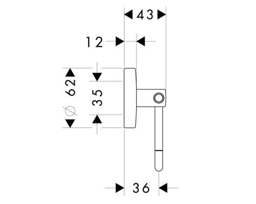 Hansgrohe 40526820 Logis Paper roll holder w/o lid BN