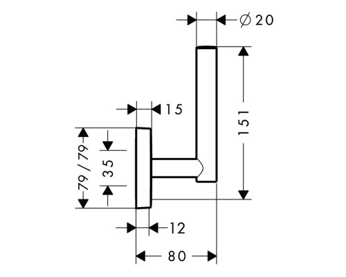 Hansgrohe 41518000 PuraVida Держатель для запас. рулона