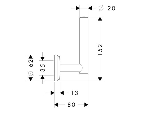Hansgrohe 41617000 Logis Classic Держатель для з. рулона