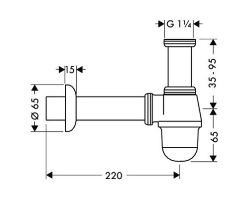 Hansgrohe 55213000 Сифон-стакан для биде