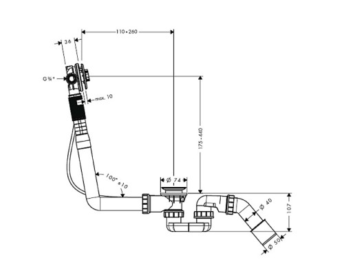Hansgrohe 58115180 Exafill S Скрытая часть