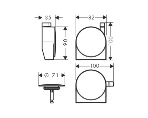 Hansgrohe 58117000 Exafill S Внешняя часть