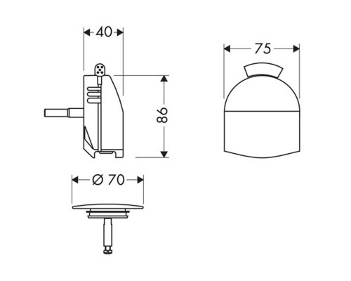 Hansgrohe 58127000 Exafill внешняя часть