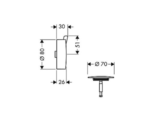 Hansgrohe 58186000 Flexaplus S Внешняя часть