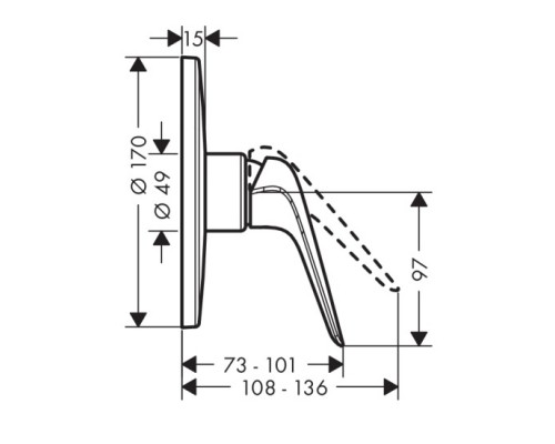 Hansgrohe 71067000 Novus Смеситель для душа, СМ