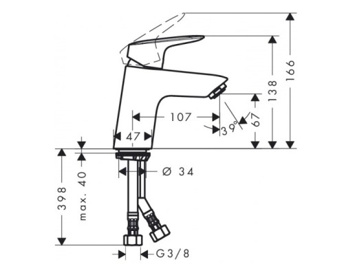 Hansgrohe 71071000 Logis Смеситель для раковины