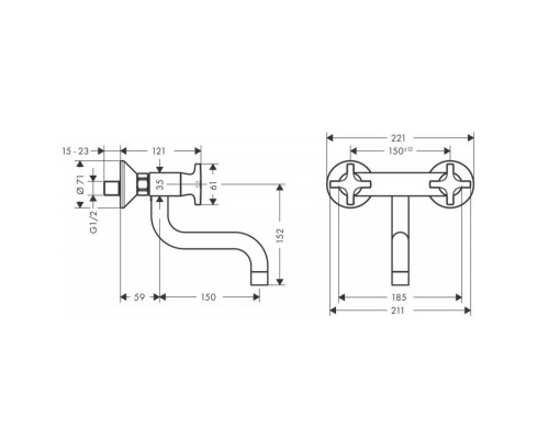 Hansgrohe 71287000 Logis Classic смеситель для кухни