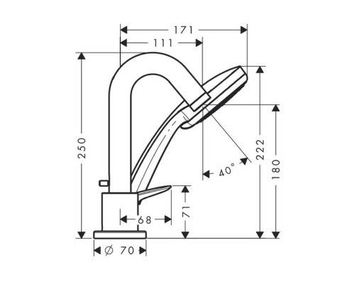 Hansgrohe 71310000 Logis Смеситель на край ванны