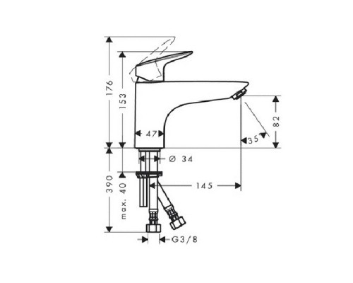Hansgrohe 71311000 Logis Смеситель Monotrou