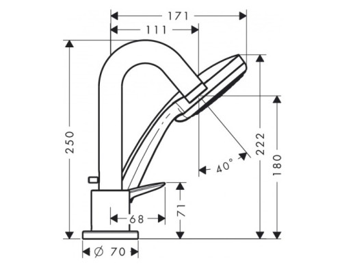 Hansgrohe 71313000 Logis Смеситель на край ванны