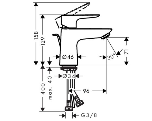 Hansgrohe 71700000 Talis E 80 смеситель для раковины