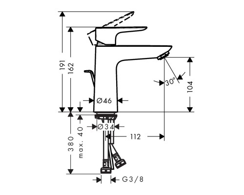 Hansgrohe 71713000 Talis E 110 смеситель для раковины