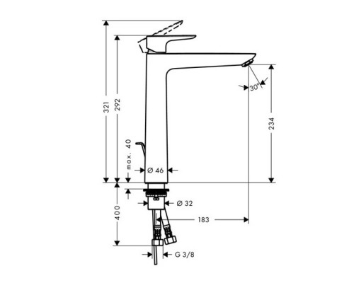 Hansgrohe 71716000 Talis E 240 смеситель для раковины