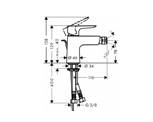 Hansgrohe 71721000 Talis E смеситель для биде