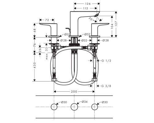 Hansgrohe 71733000 Talis E смеситель д/раковины