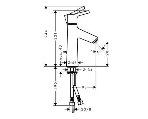 Hansgrohe 72020000 Talis S 100 смеситель для раковины