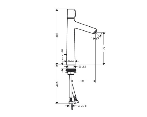 Hansgrohe 72044000 Talis Select S 190 смес. д/раковины