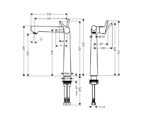 Hansgrohe 72116000 Talis S 250 смеситель для раковины