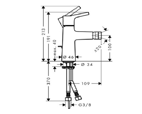 Hansgrohe 72200000 Talis S 100 смеситель для биде