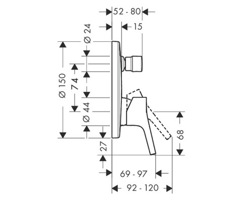 Hansgrohe 72405000 Talis S смеситель для ванны
