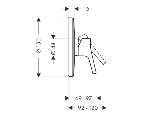 Hansgrohe 72605000 Talis S смеситель для душа,СМ,хром