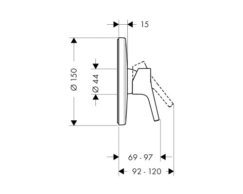 Hansgrohe 72606000 Talis S смеситель для душа,СМ,хром