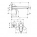 Hansgrohe 74526000 Metrop. смесит.д/раков.,настен.излив
