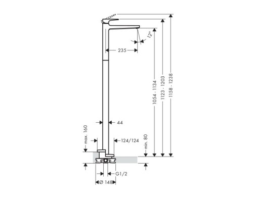 Hansgrohe 74530000 Metropol смеситель д/раков. напол-й