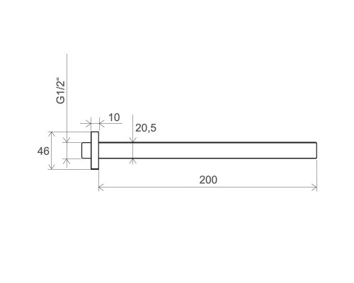 RAVAK X07P178 703.00 Кронштейн для верхнего душа, 20 см