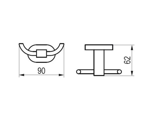 RAVAK X07P186 CR 100 Двойной крючок